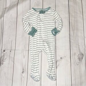 Striped Footed Baby Pajamas - Size 3-6 Months